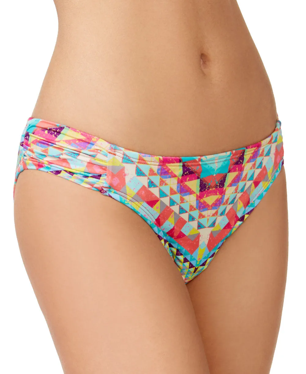 Bar III Women's Ruched Side-Tab Hipster Bikini Bottom, XS