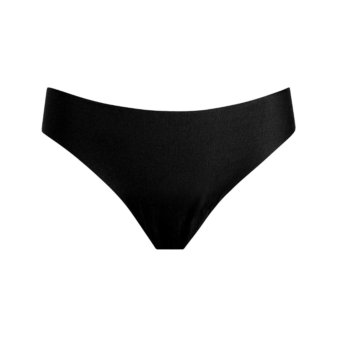 Butter Mid-Rise Thong (Black)