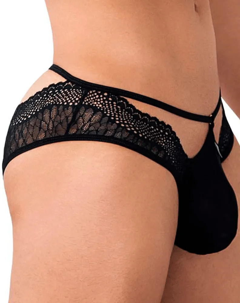 Candyman 99624 Alluring Lace Briefs Black