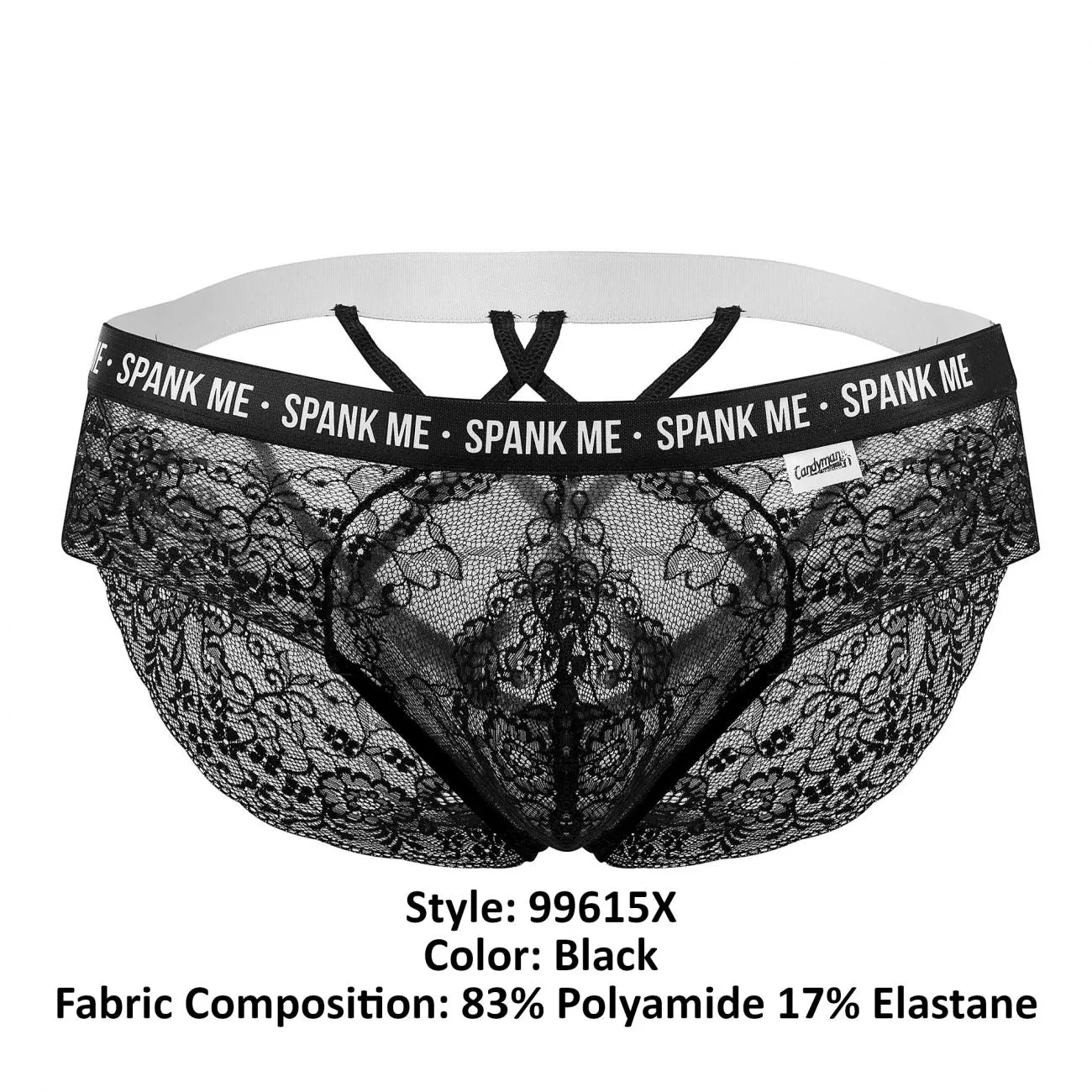 CandyMan Spank Me Lace Briefs