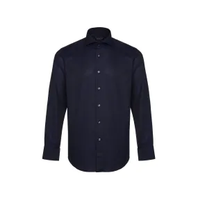 Chemise col italien - marine