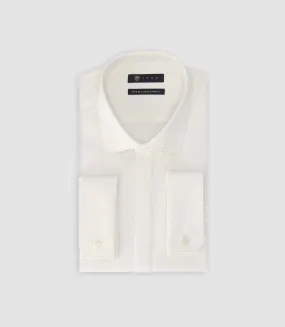 Chemise col italien écrue