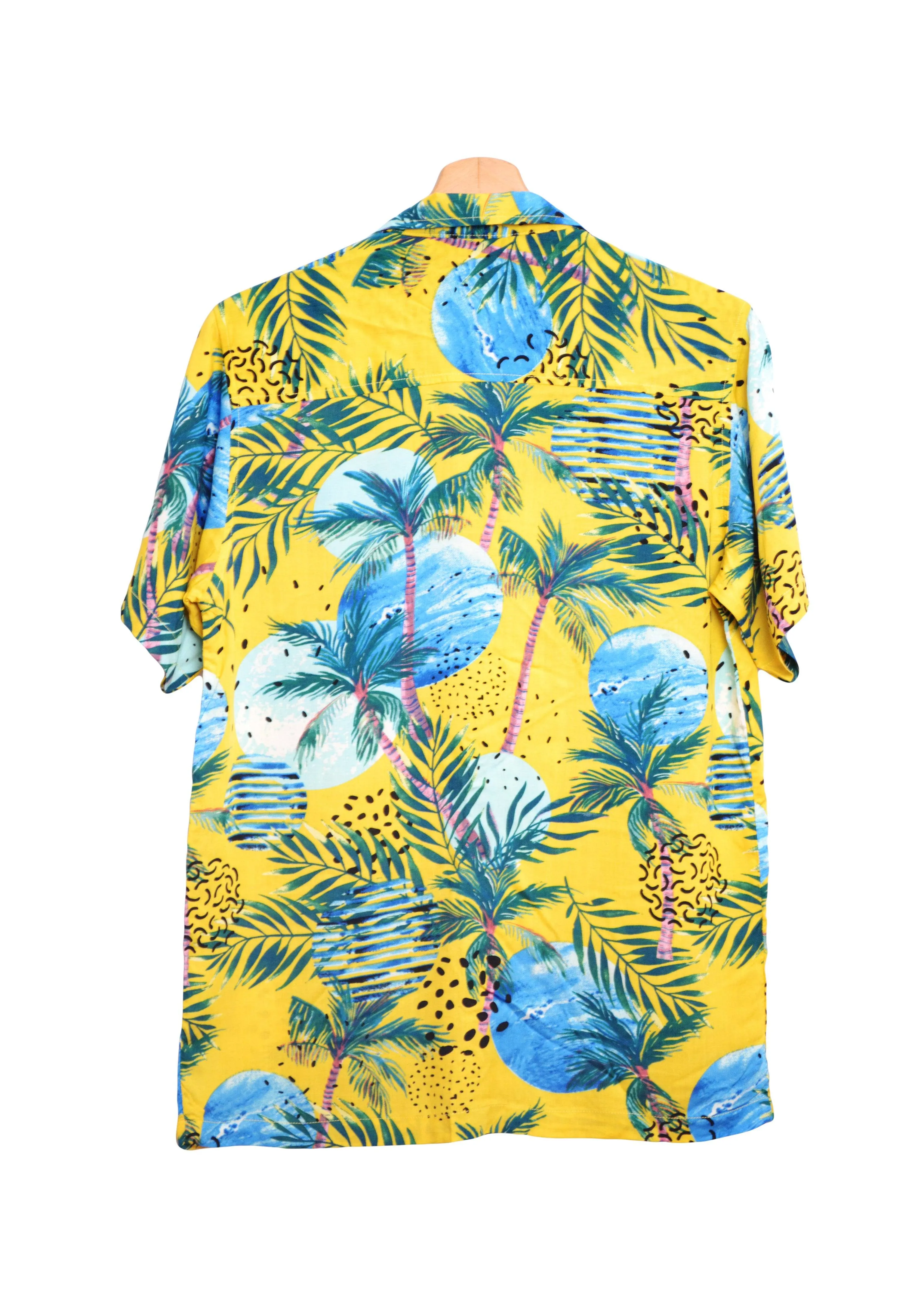 Chemise hawaienne jaune et bleu