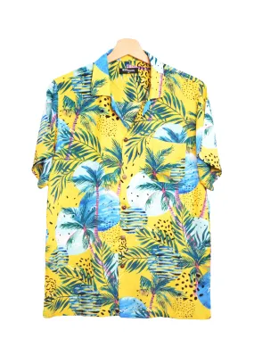 Chemise hawaienne jaune et bleu