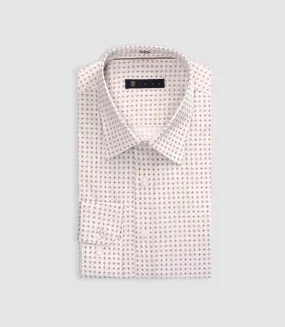 Chemise à imprimé micro motifs blanc PEDRO