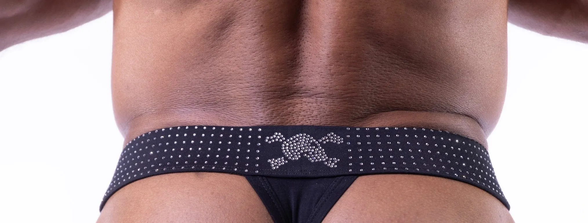 Crystal Cloud Thong Black