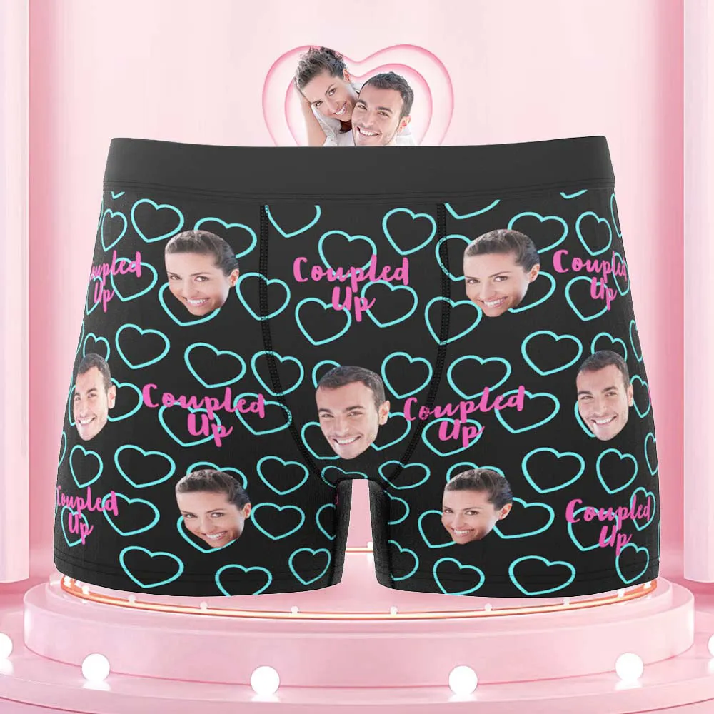 Custom Face Boxers Briefs Personalised Men's Shorts With Photo - Coupled Up