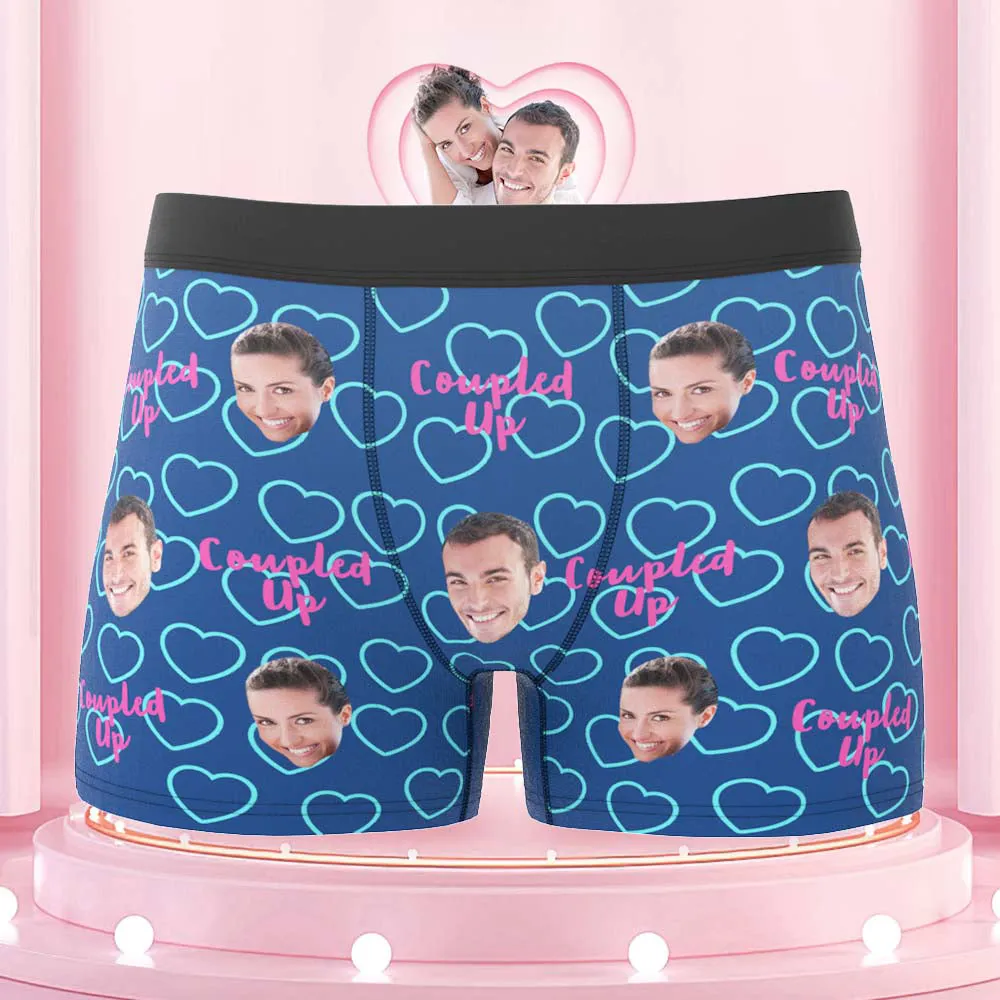 Custom Face Boxers Briefs Personalised Men's Shorts With Photo - Coupled Up