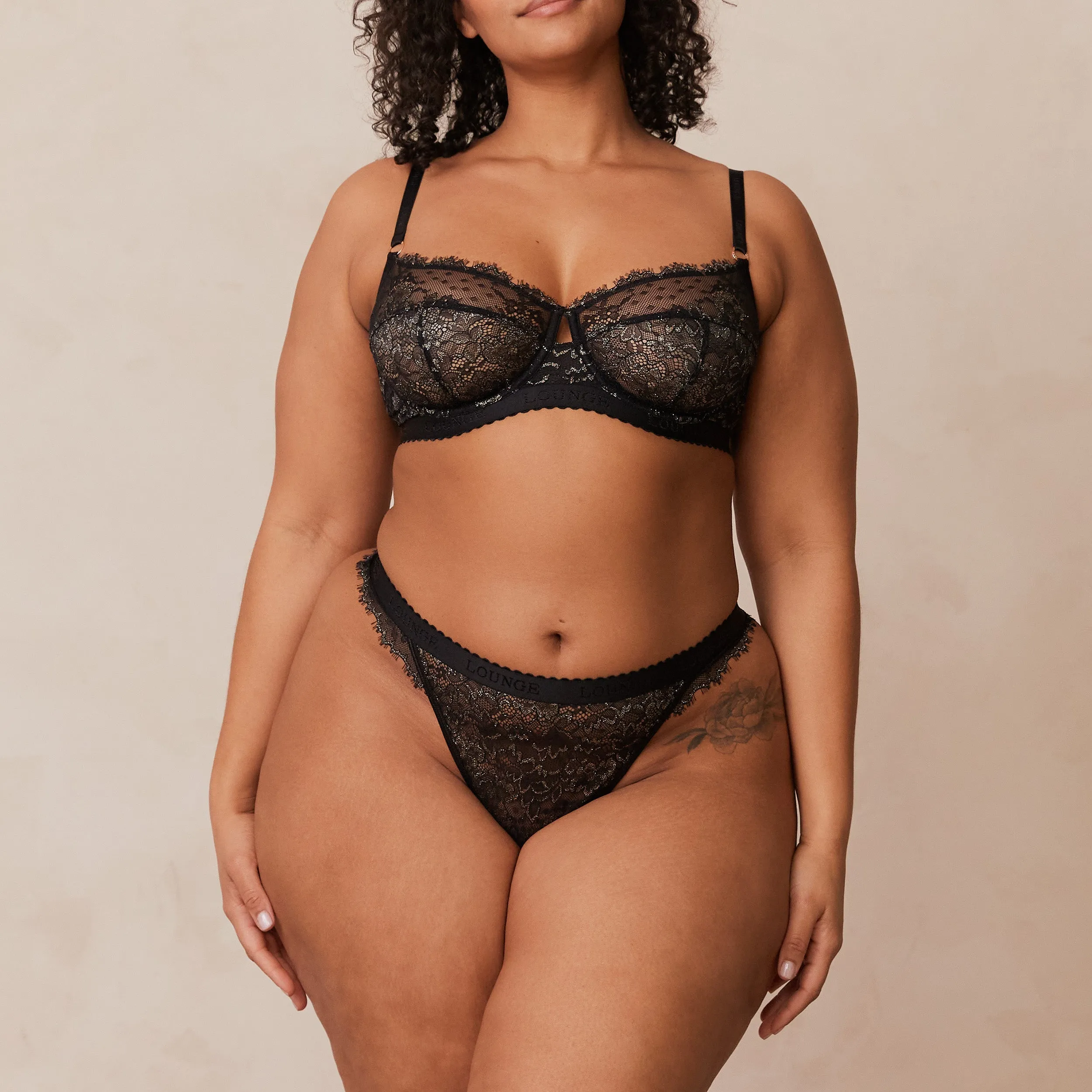 Desire Balcony Bra  - Black