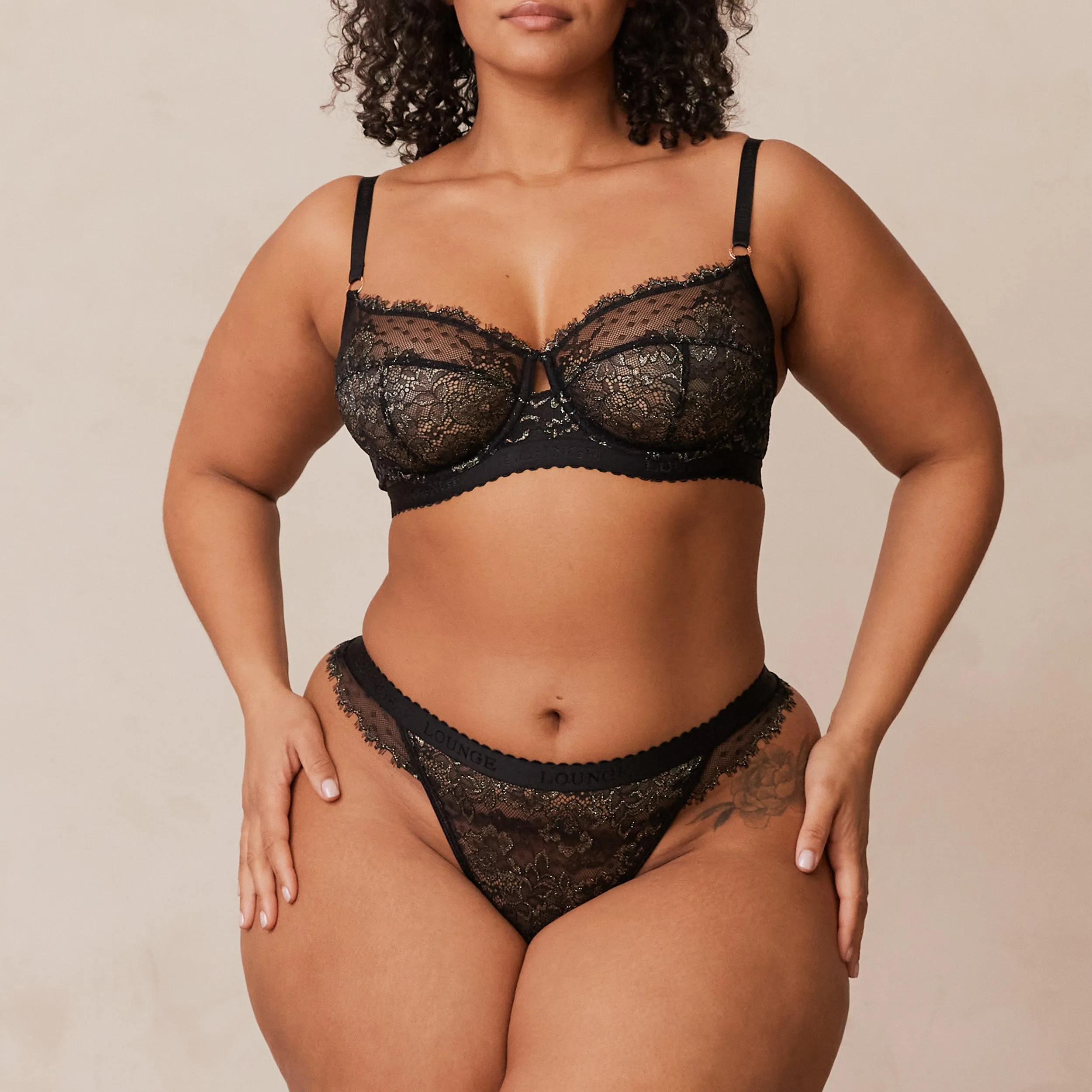 Desire Balcony Bra  - Black