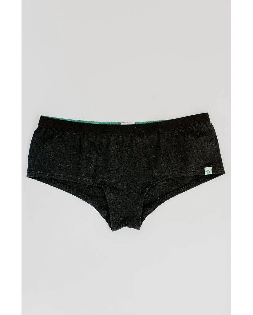 Hemp Hipster Boyshort Undies - Black *FINAL SALE*