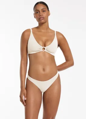 Isla Rib Hipster Bikini Bottom - Cream