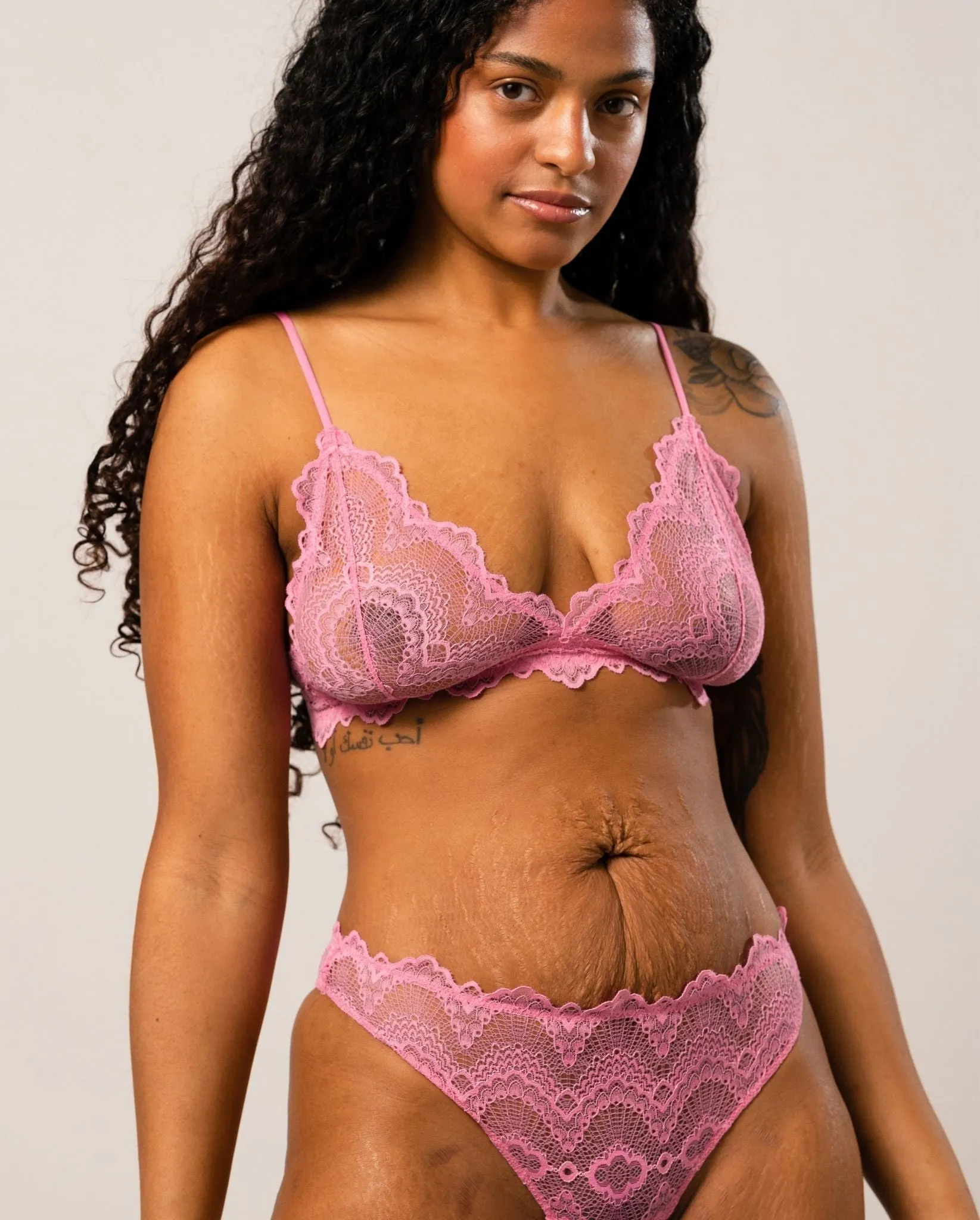 Lace Thong Candy Pink