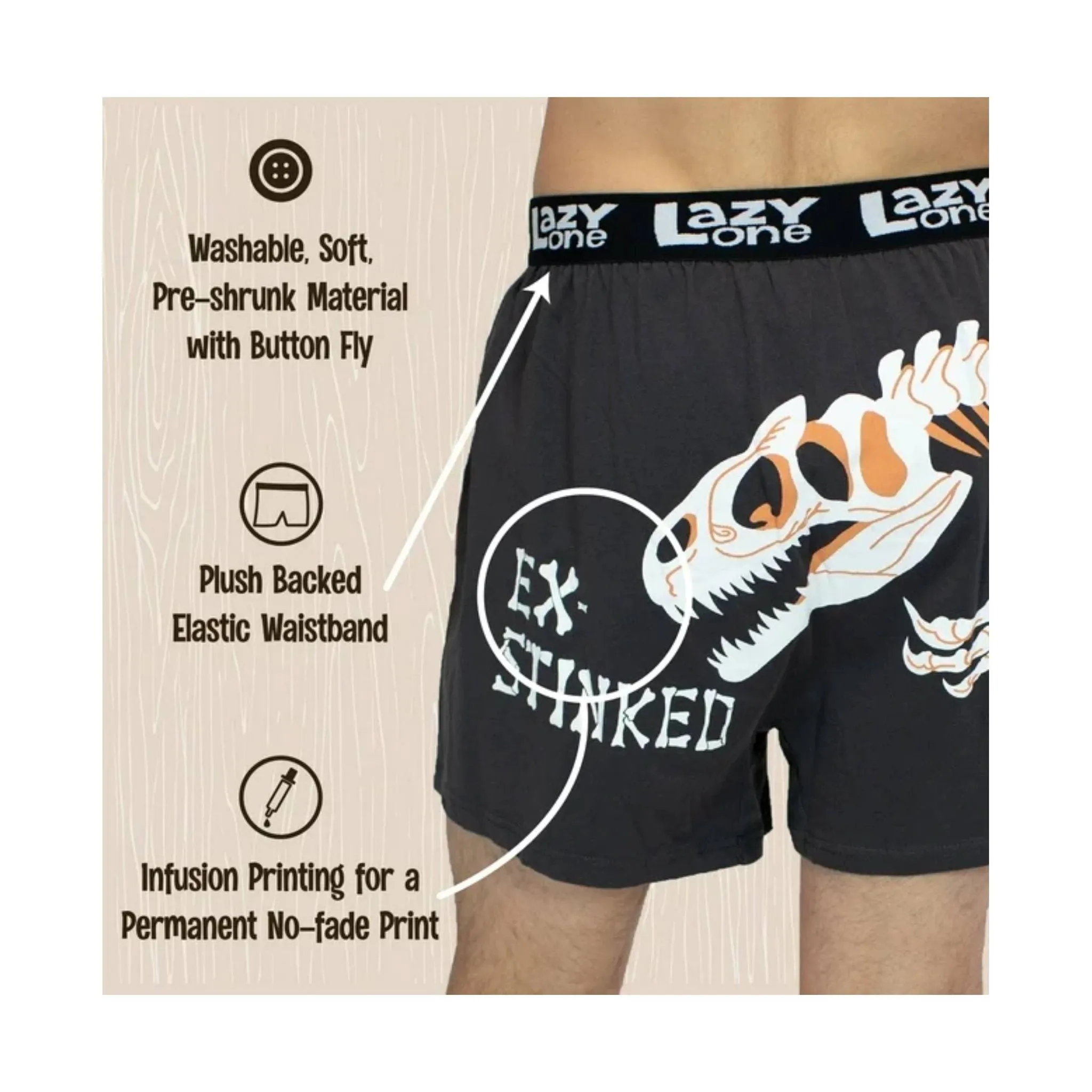 Lazy One Ex Stinked Boxers - Black