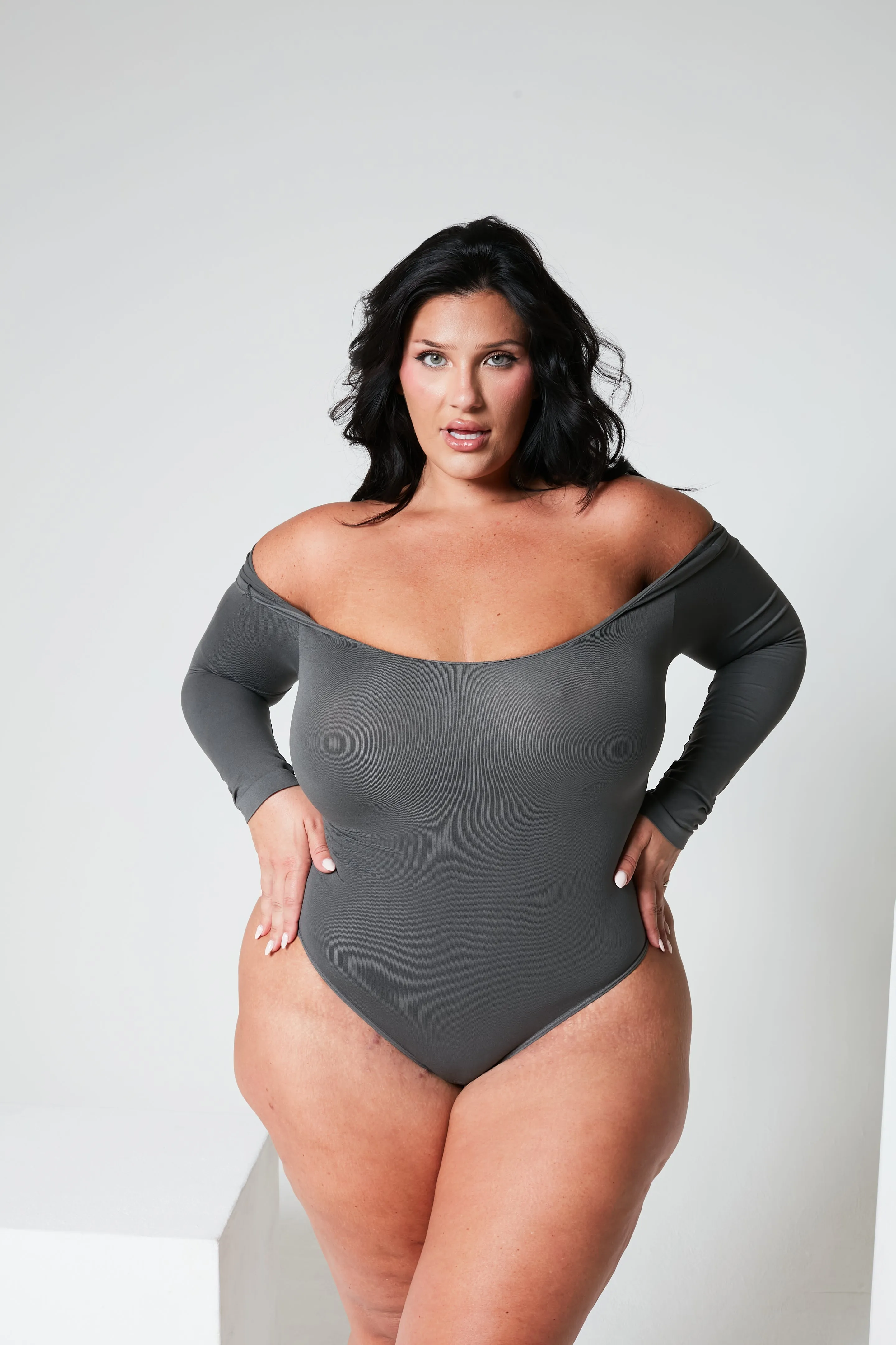 Long Sleeve Thong Bodysuit