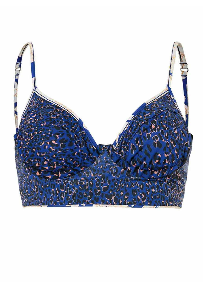 Maaji Blue Bouquet Milany Underwire Bustier Bikini Top