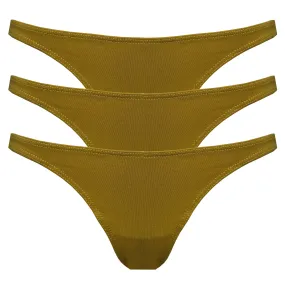 {Mustard} organic thong