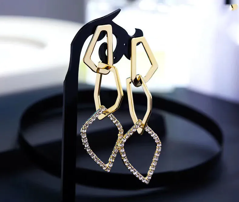 New Arrival Exaggerated Geometric Hipster Earrings