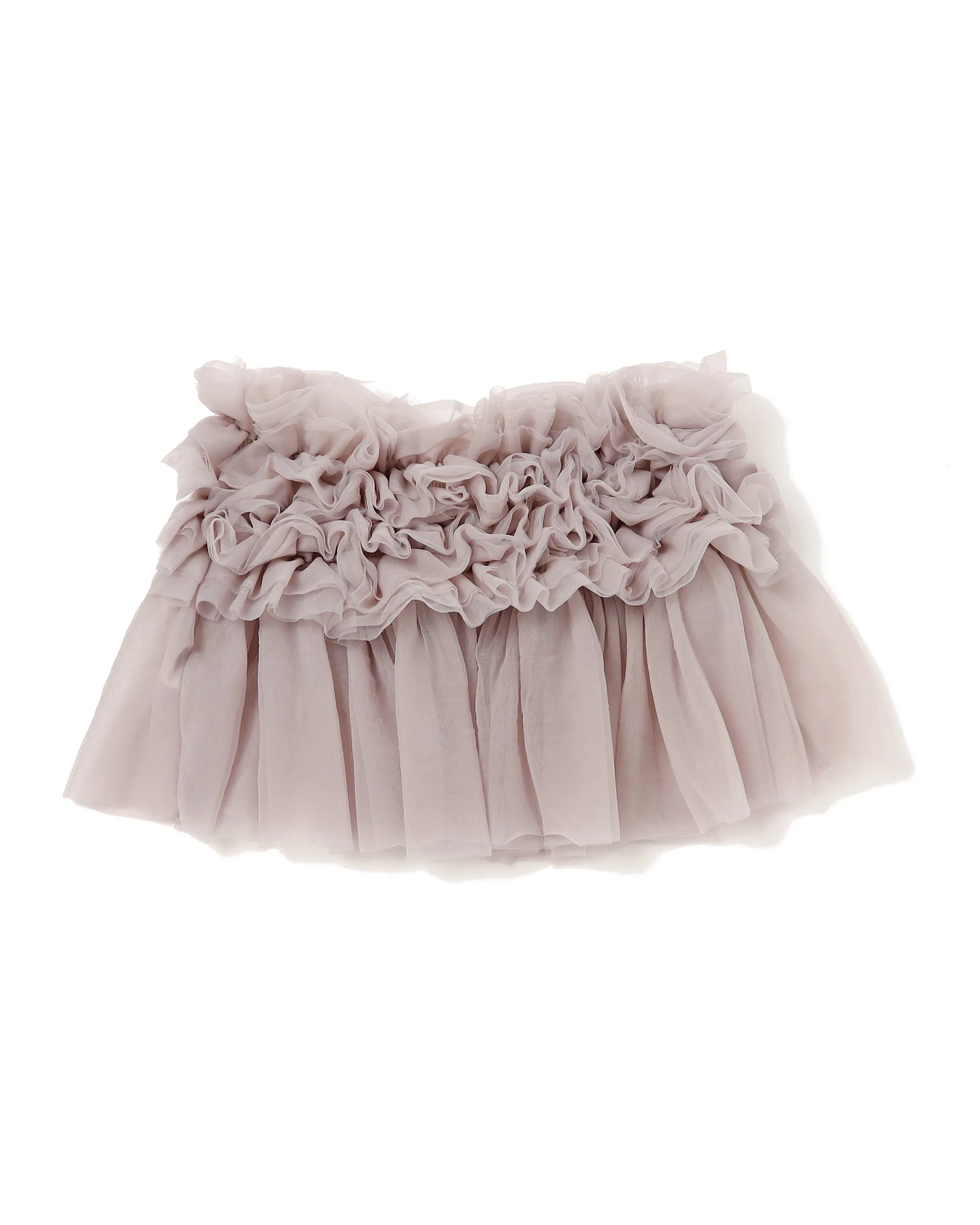 PEPLUM TULLE BUSTIER (GRAY)