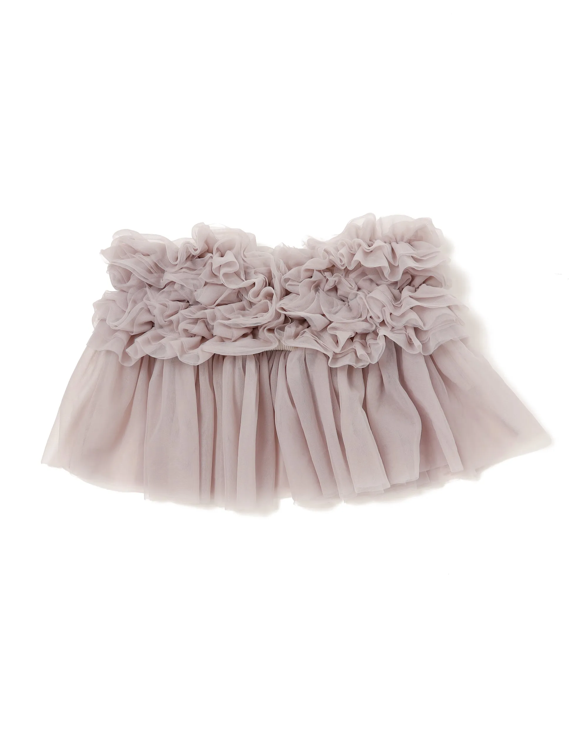 PEPLUM TULLE BUSTIER (GRAY)