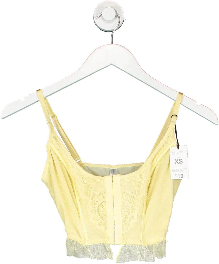 Primark Yellow Mesh Bustier UK XS