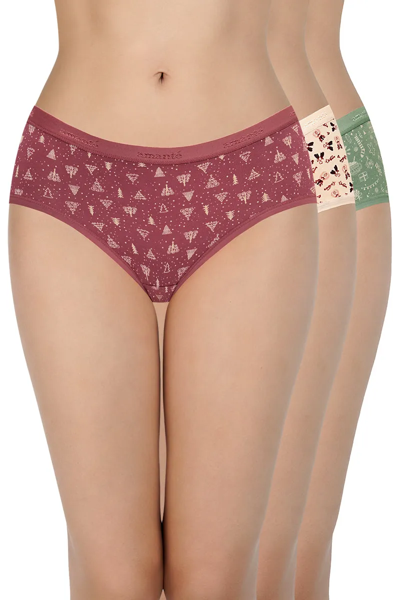 Print Low Rise Hipster Panties (Pack of 3)