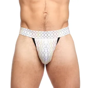 Rainbow Crystal Thong White