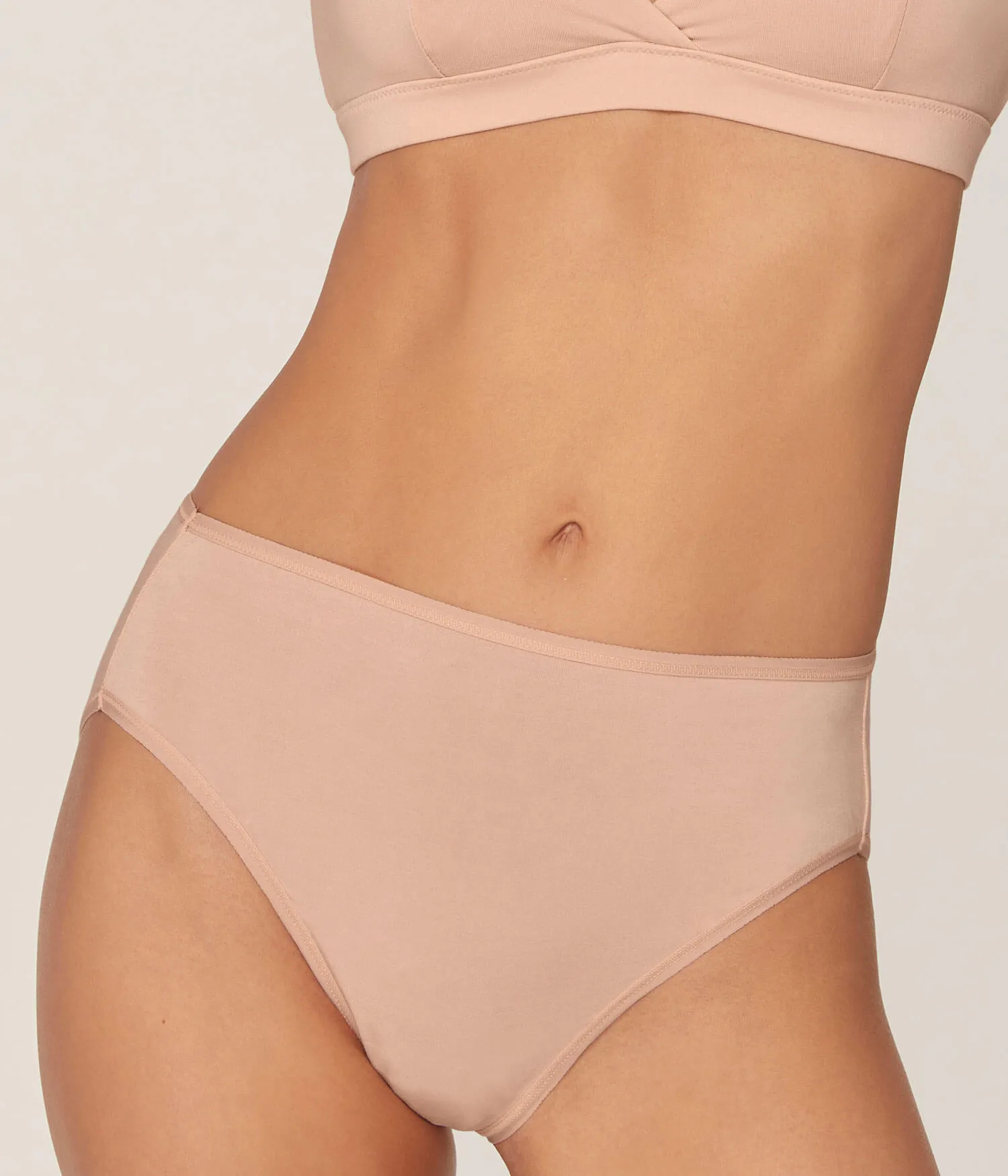 The High Waist Hipster - Bamboo Jersey - Blush