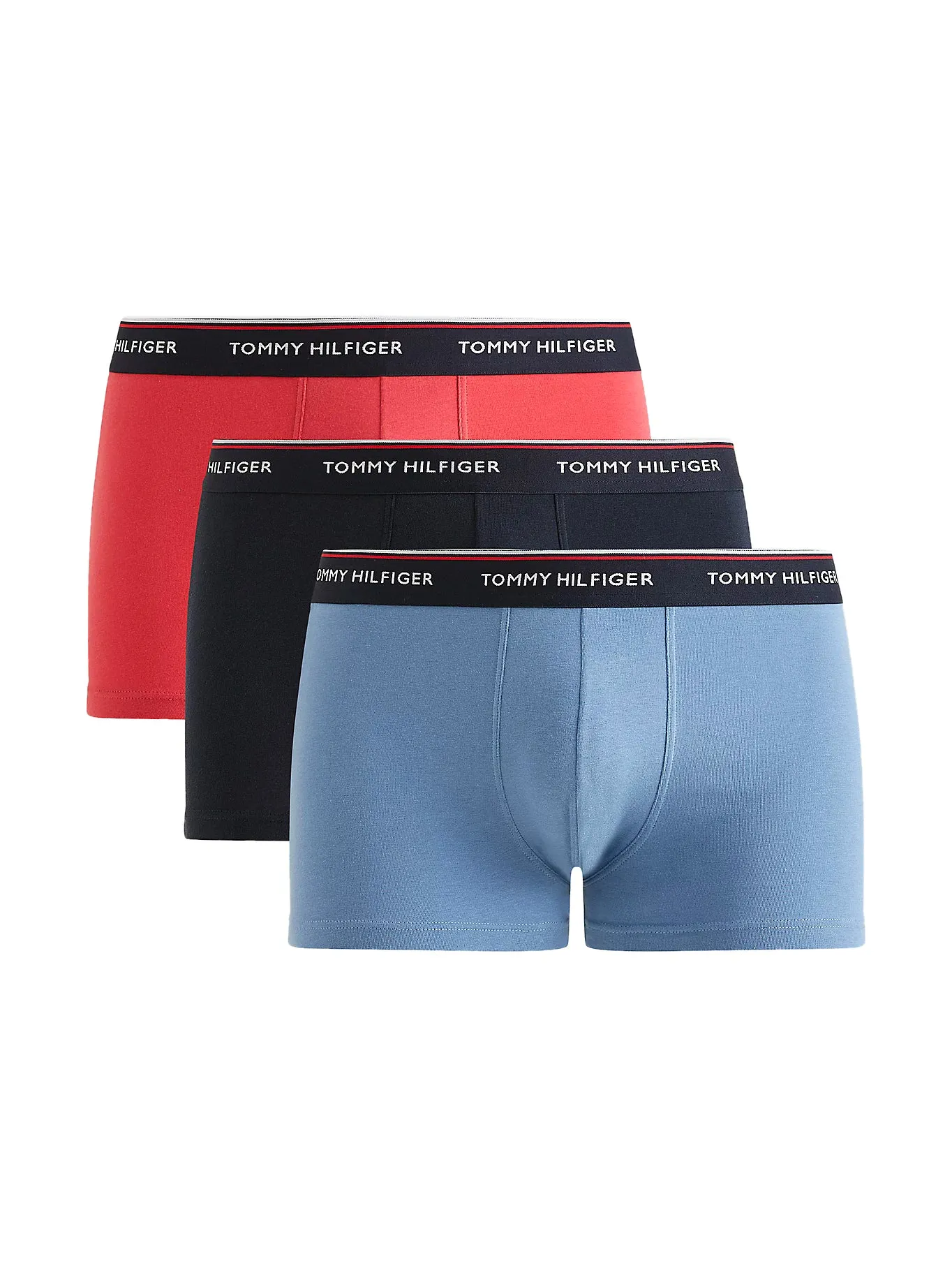 Tommy Hilfiger Mens Boxers/Trunks 'Premium Essentials Contrast Waistband' 3 Pack