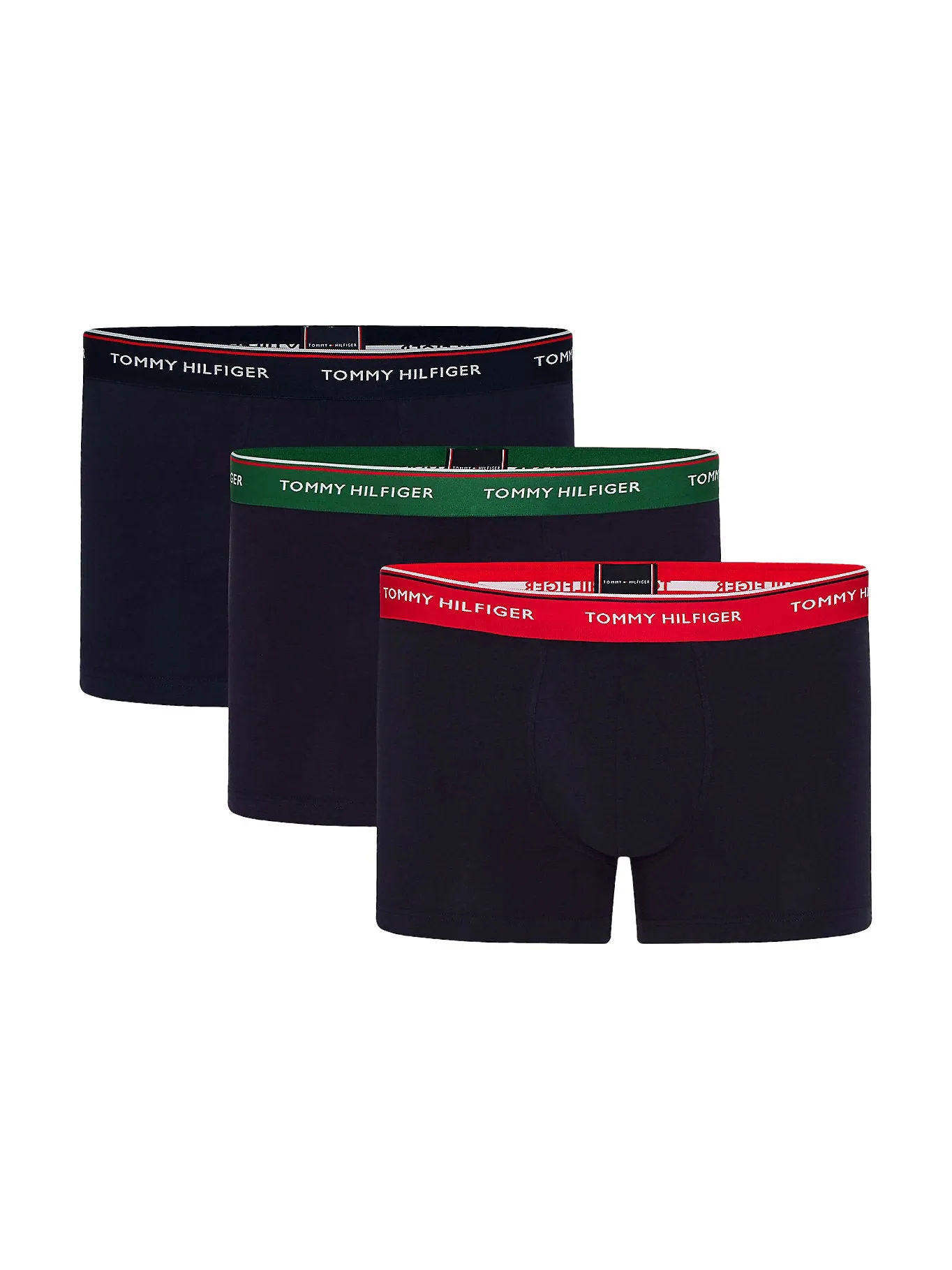 Tommy Hilfiger Mens Boxers/Trunks 'Premium Essentials Contrast Waistband' 3 Pack