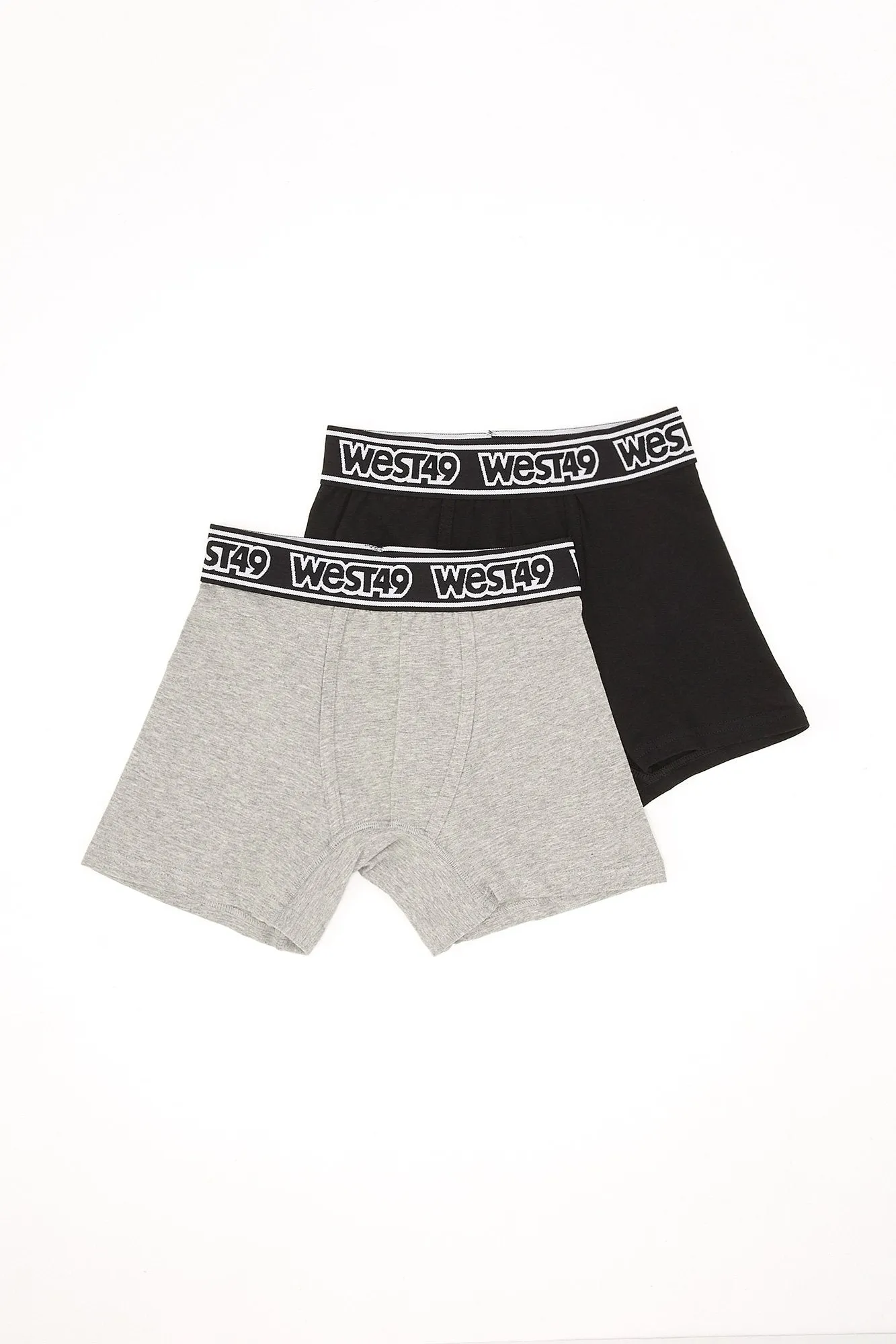 West 49 Youth 2-Pac Black Grey Boxers