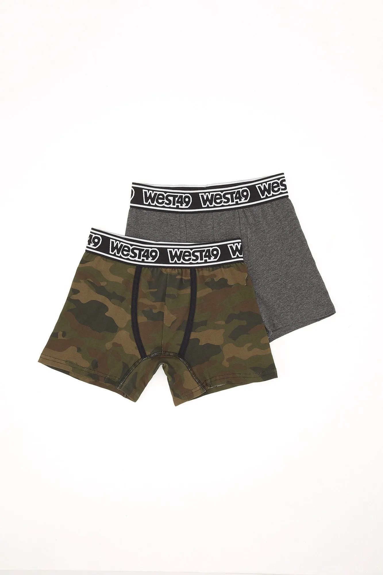 West 49 Youth 2-Pack Camo Grey Boxers